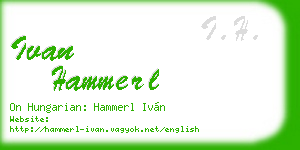 ivan hammerl business card